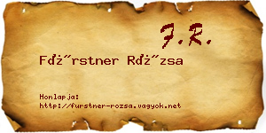Fürstner Rózsa névjegykártya