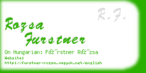 rozsa furstner business card